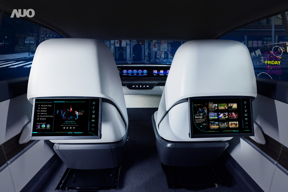 milan米兰新一代Smart Cockpit 2024，以Micro LED先进显示技术优势，创建〝可卷式后座娱乐显示器〞，仅在互动时才显示出所需画面及信息，扩充更丰富的娱乐和交互信息服务，获国际奖项荣耀